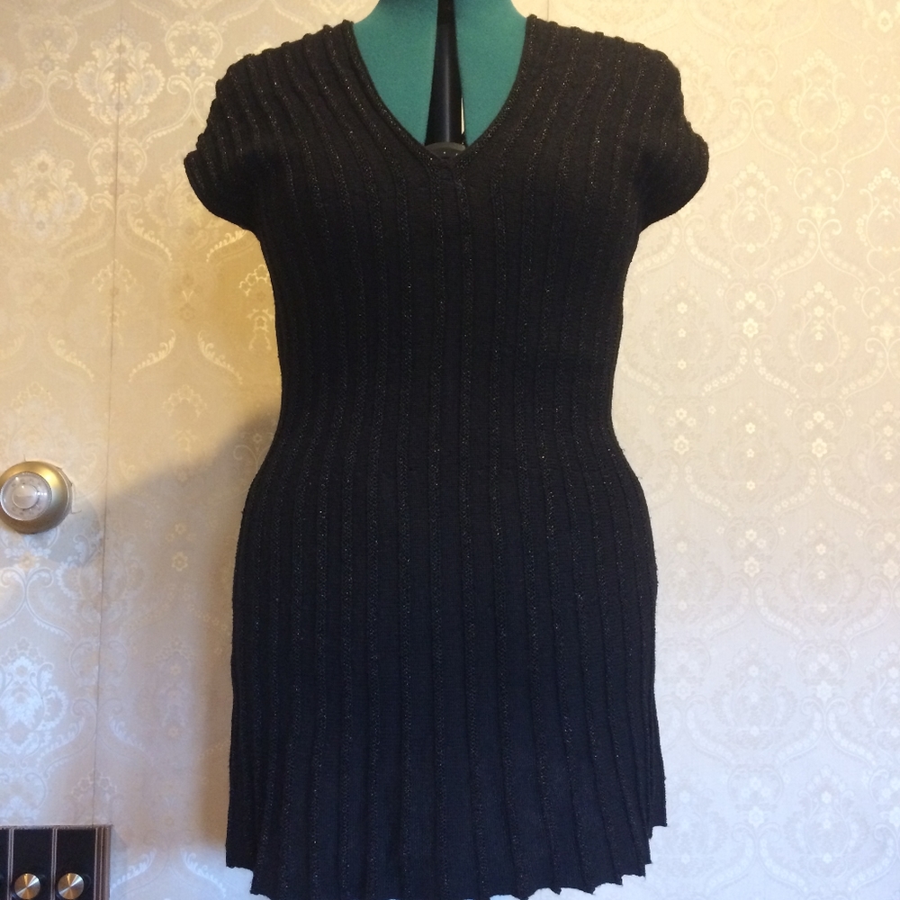 Calvin Klein black sparkly stretch dress, sz small